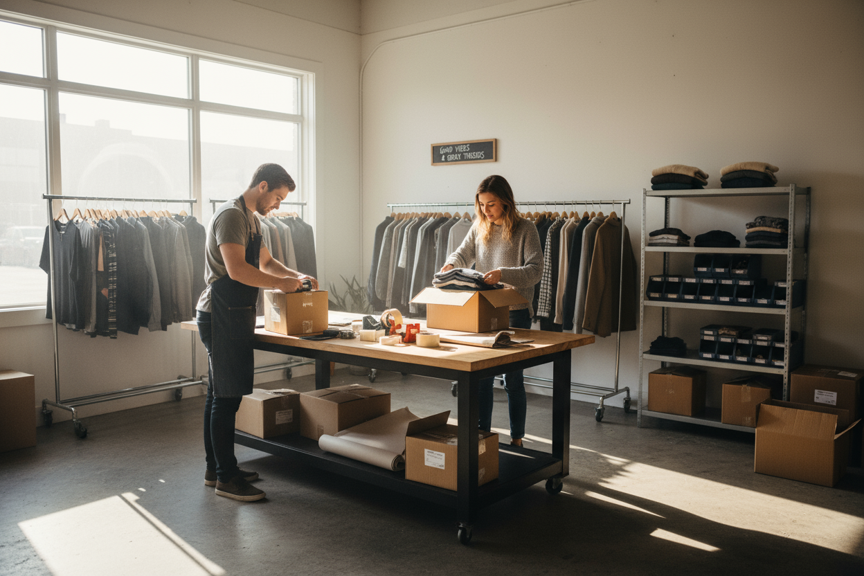 troppo grande, mi serve che generi un magazzino normale e persone che preparano spedizioni, non roba estrema